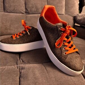 Michael Kors Brown and Orange Sneakers